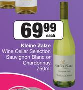 Kleine Zalze Wine Cellar Selection Sauvignon Blanc Or Chardonnay-750ml Each