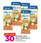 Aspen Infacare 100% Fruit Juices-5X200ml