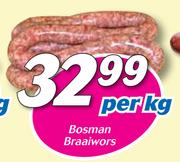 Bosman Braaiwors-Per Kg