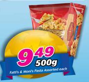 Fatti's & Moni's Pasta Assorted-500g Each