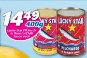 Lucky Star Pilchards In Tomato/Chilli Sauce-400g Each