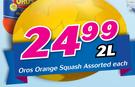 Oros Orange Squash Assorted-2L Each