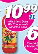 Wild Island Dairy Mix Concentrate Assorted-1L Each
