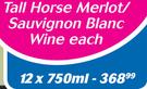 Tall Horse Merlot/Sauvignon Blanc Wine-12x750ml