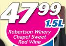 Robertson Winery Chapel Sweet Red Wine-1.5Ltr