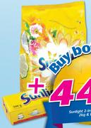 Sunlight 2 In 1 Hand Washing Powder 2Kg & Laundry Soap 500g-Combo