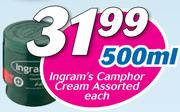 Ingram's Camphor Cream Assorted-500ml