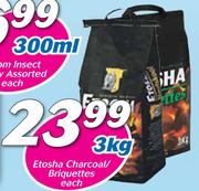 Etosha Charcoal/Briquettes-3Kg Each
