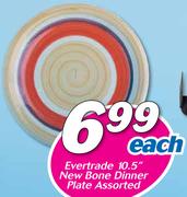 Evertrade 10.5" New Bone Dinner Plate Assorted-Each