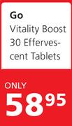 Go Vitality Boost 30 Effervescent Tablets