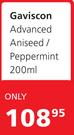 Gaviscon Advanced Aniseed/Peppermint-200ml