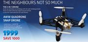 The 3 In 1 AWW Quadrone Snap Drone