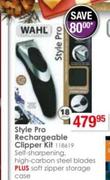 Wahl Style Pro Rechargeable Clipper Kit
