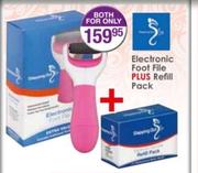Electronic Foot File + Refill Pack-For Both