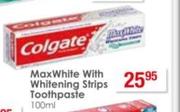 Colgate Max White With Whitening Strips Toothpaste-100ml