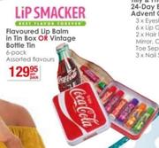 Lip Smacker Flavoured Lip Balm In Tin Box Or Vintage Bottle Tin 6-Pack-Per Pack