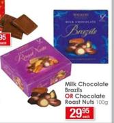 Milk Chocolate Brazils Or Chocolate Roast Nuts-100g Each