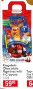 Riegelein Chocolate Figurines With 4 Crayons-120g
