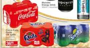 Coca-Cola Fanta Or Sprite Cans-6x330ml Per 6 Pack