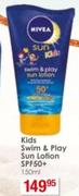 Nivea Kids Swim & Play Sun Lotion SPF50+-150ml