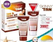 Skinny Tan Kit 7 Day Tanner 150ml Plus Pre-Tan Primer 150ml Free-Per Pack