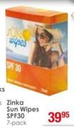 Zinka Sun Wipes SPF30 7 Pack