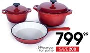5-Piece Cast Iron Pot Set