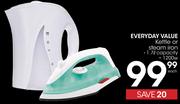 Everyday Value Kettle Or Steam Iron