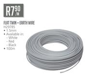 Flat Twin + Earth Wire-Per Meter