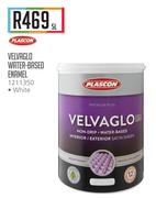Plascon Velvaglo Water Based Enamel White-5Ltr
