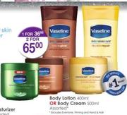 Vaseline Body Lotion-400ml Or Body Cream-500ml