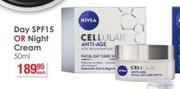Nivea Day SPF15 Or Night Cream-50ml Each