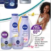 Nivea Oil In Lotion Vanilla Or Cherry Blossom Body Lotion Or Cream-Any 2x400ml