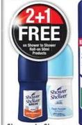Shower To Shower Roll-On For Men Or Women-50ml Each