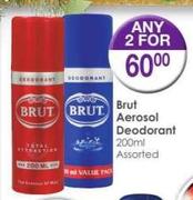 Brut Aerosol Deodorant-2x200ml