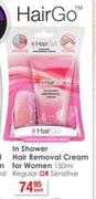 HairGo In Shower Hair Removal Cream For Women Regular Or Sensitive-150ml Each