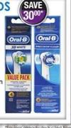 Oral-B 3D White Or Precision Clean Brush Heads-Per Pack