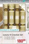Pampering Luxury 4 Cracker Set Sweet Mandarin & Grapefruit