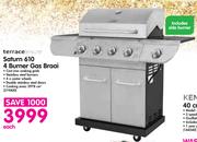 Terrace Leisure Saturn 610 4 Burner Gas Braai-Each