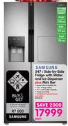 Samsung 547L Side-By-Side Fridge With Water And Ice Dispenser Plus Mini Bar RS51K5680SL/FA
