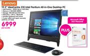 Lenovo 19.5" IdeaCentre 310 Intel Pentium All-in-One Desktop PC-Per Bundle