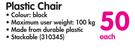 Plastic Chair-Each