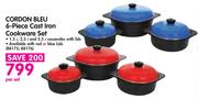 Cordon Bleu 6 Piece Cast Iron Cookware Set-Per Set