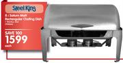 SteelKing 8Ltr Saturn Matt Rectangular Chafing Dish In Stainless Steel