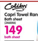 Colibri Capri Bath Sheet In Assorted Colours-Each