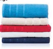 Colibri Capri Bath Sheet In Assorted Colours-Each
