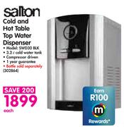 Salton Cold and Hot Table Top Water Dispenser SWD30 BLK