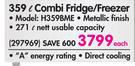 Hisense 359Ltr Combi Fridge/Freezer H359BME