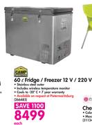 Camp master 60Ltr Fridge/Freezer 12V/220V