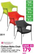 Contour Chelsea Bistro Chair-Each